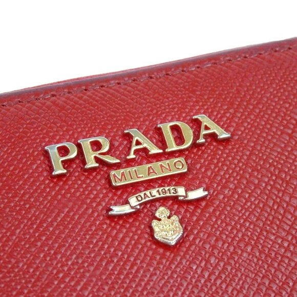 812159AM (C2) Prada Wallet Long Red Leather - Picture 5 of 13